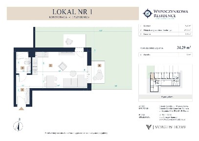 LETNIA promocja. 9.460 zł/m2 netto. Ogródek, rolety. 500 m2 do morza