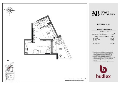 2-pokojowe mieszkanie 41m2 + balkon