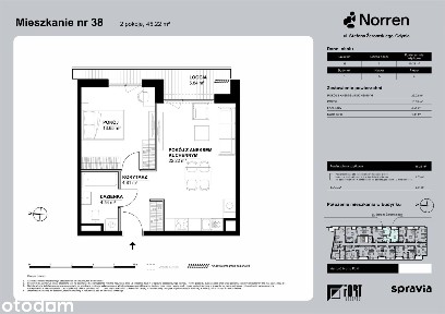2-pokojowe mieszkanie 45m2 + loggia Bezpośrednio