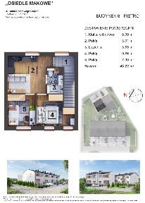 Mieszkanie 43,32 m2 oś. Makowe K.S Goplania,miejsce postojowe