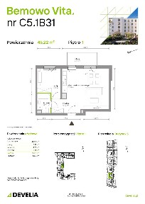 2-pokojowe mieszkanie 45m2 + balkon