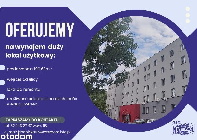 Lokal użytkowy 190,63 m² do wynajęcia - Ruda Śląska, ul. Kłodnicka 97