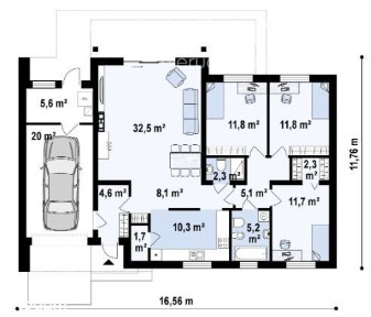 Dom jednorodzinny, wolnostojący Zdziechów 145m2