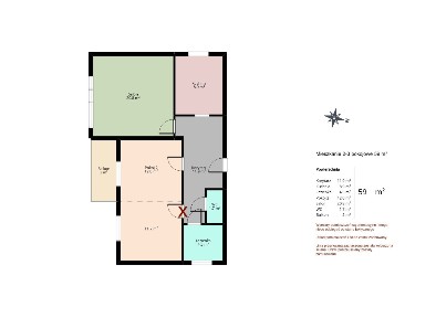 [REZERWACJA] 2-3 pok. mieszkanie na Os Centrum | 3 str. świata | 59 m²