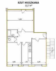 3 pokoje | 53,7 m² | parter | przy parku Leśniczówka | do remontu