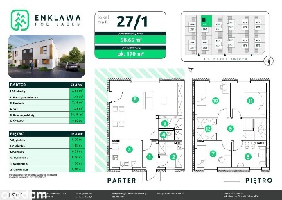 Enklawa pod lasem - dom 29/2 z ogrodem, 2 miejsca postojowe, rolety