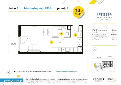 1-pokojowe mieszkanie 32m2 + balkon