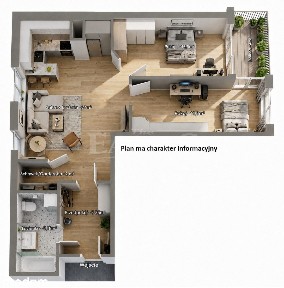 Sprzedaż-3 pokoje/ 64,67 m² z balkonem/Piaseczno
