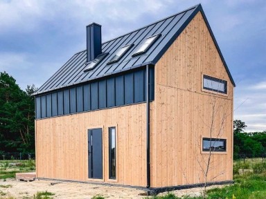Dom całoroczny (80m2) z działką jezioro las sauna gratis 90 km od Warszawy