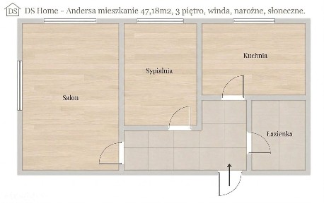 Słoneczne 2 pokoje + kuchnia z potencjałem - ul. Andersa 12 | Winda |