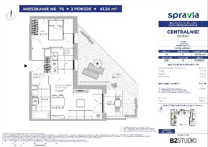 2-pokojowe mieszkanie 40m2 + loggia Bez Prowizji