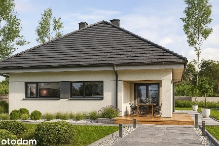 Nowoczesny dom z poddaszem użytkowym w Łochowie