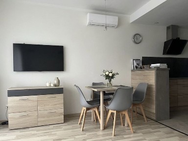 Wynajmę jasne 2 pokojowe mieszkanie z duzym tarasem, klimatyzacją, miejscem postojowym