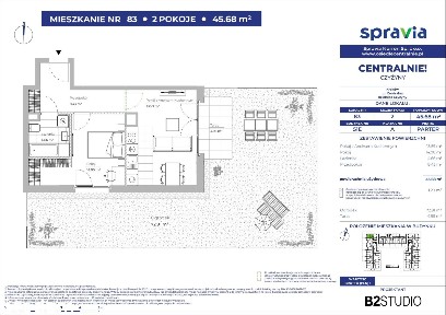 2-pokojowe mieszkanie 45m2 + ogródek Bez Prowizji