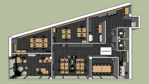 Wynajmę lokal 162m2 wykończony. KRAKÓW-KAMIŃSKIEGO