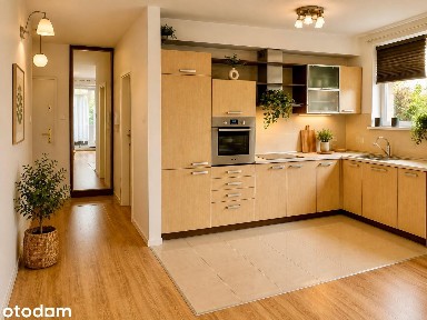 Józefosław, 3 pokoje z ogródkiem 76m², garażem i piwnicą