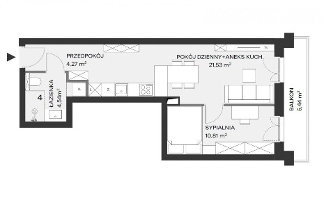 Ponikwoda/ 41m2 - 2 pokoje/ balkon/ Gotowe