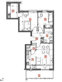 Nałęczowska | 2026r | 3 pokoje | 65m2 | garderoba
