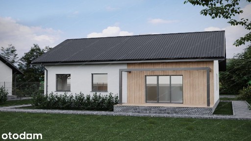 Nowy dom parterowy 127,66 m² z dużą działką 1200 m² Kameralne osiedle
