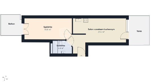 2 pokoje z ogródkiem i balkonem | Osiedle Di Trevi