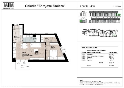 Osiedle Zdrojove Zacisze Busko-Zdrój | Mieszkanie AM06 - 48,66 m2