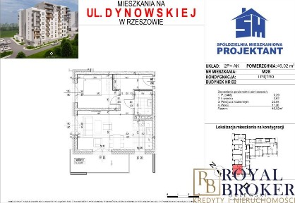 Mieszkanie os. Projektant ul. Dynowska 46,02 m2
