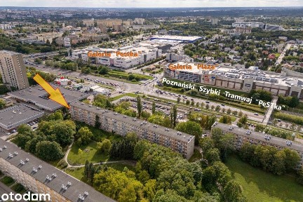 Przy Galerii Plaza, bardzo zadbane, wśród zieleni