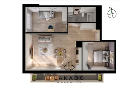 Mieszkanie z dużym balkonem (13,5m²) na południe