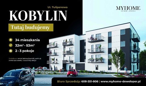 Mieszkanie z balkonem| Osiedle Tulipanova | Kobylin | 51,13 m² | winda