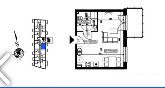 Piękna kawalerka 34,11 m² z DUŻYM BALKONEM na os. Południe + Samodzielny GARAŻ w bryle budynku!