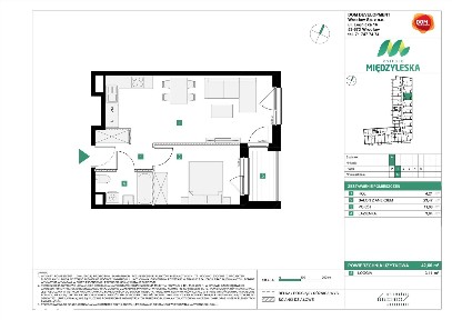 2-pokojowe mieszkanie 44m2 + balkon