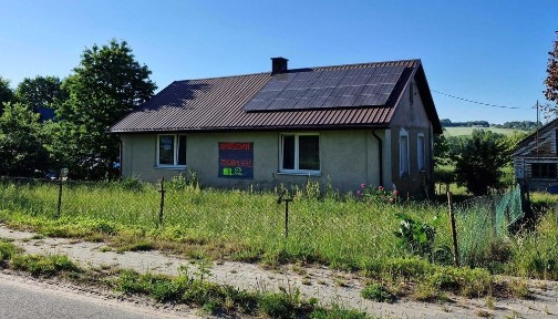 Dom wolnostojący 71,65 m² do remontu, działka 0,63 ha (6321 m²) z zabudową gospodarczą, Zadnoga, gm. Krynice, powiat Tomaszów Lubelski