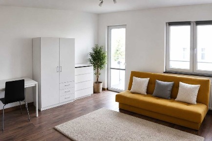 Kawalerka w apartamentowcu, balkon w pobliżu PŁ