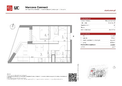 2-pokojowe mieszkanie 37m2 + loggia