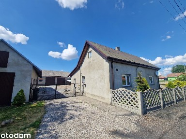 Sprzedam piękne siedlisko dom 100 m2 i budynki + staw - Przedecz