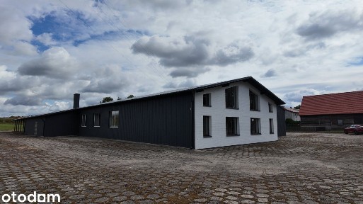Hala 1200 m² + Plac 4000 m² przy DK20 | Moc 150 kW | TIR