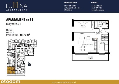 Mieszkanie 66,79 m² | 2 pokoje | Lumina - standard premium