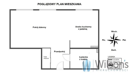 Pokój z kuchnią w Centrum