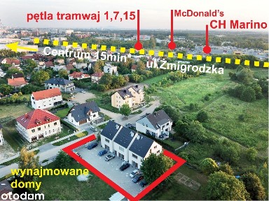 szereg przy Marino 102 m², 2 łazienki, 2 m.post w cenie, Karłowice