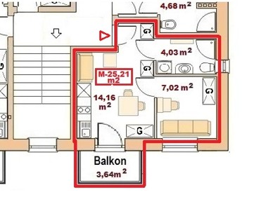 Nowa kawalerka 25,21m2, Wadowice