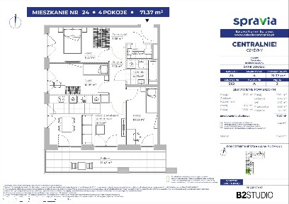 4-pokojowe mieszkanie 71m2 + balkon Bez Prowizji
