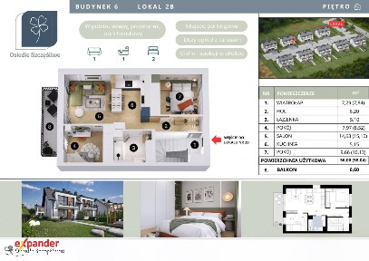 Nowe 58m² / 3 pokoje / 1 piętro /balkon / 2 MP / 0%Prowizji