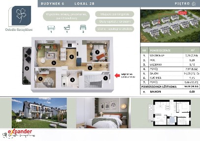 Nowe 58m² / 3 pokoje / 1 piętro /balkon / 2 MP / 0%Prowizji