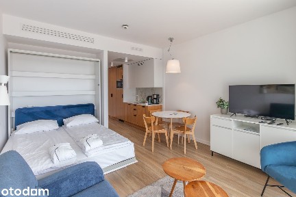 Gotowy, umeblowany apartament 1-pokojowy z balkonem w Darłowie