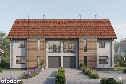 Nowoczesny bliźniak 118,9 m² (5M) | Pompa ciepła