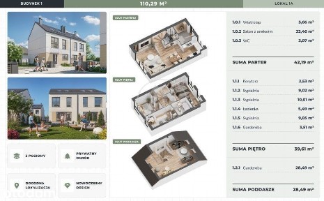 Dom bliźniak 110 m² | Ogród 109 m² | Kiełczów |