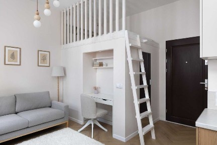 STUDIO premium z antresolą i balkonem | metro | od 01.10