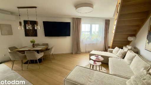 94m², 4 pokoje, dwie łazienki, ogródek, dwa miejsca park, komórka