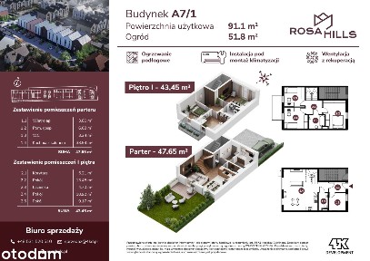 4-pokojowe mieszkanie 91m2 + ogródek