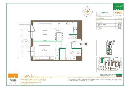 2-pokojowe mieszkanie 35m2 + balkon